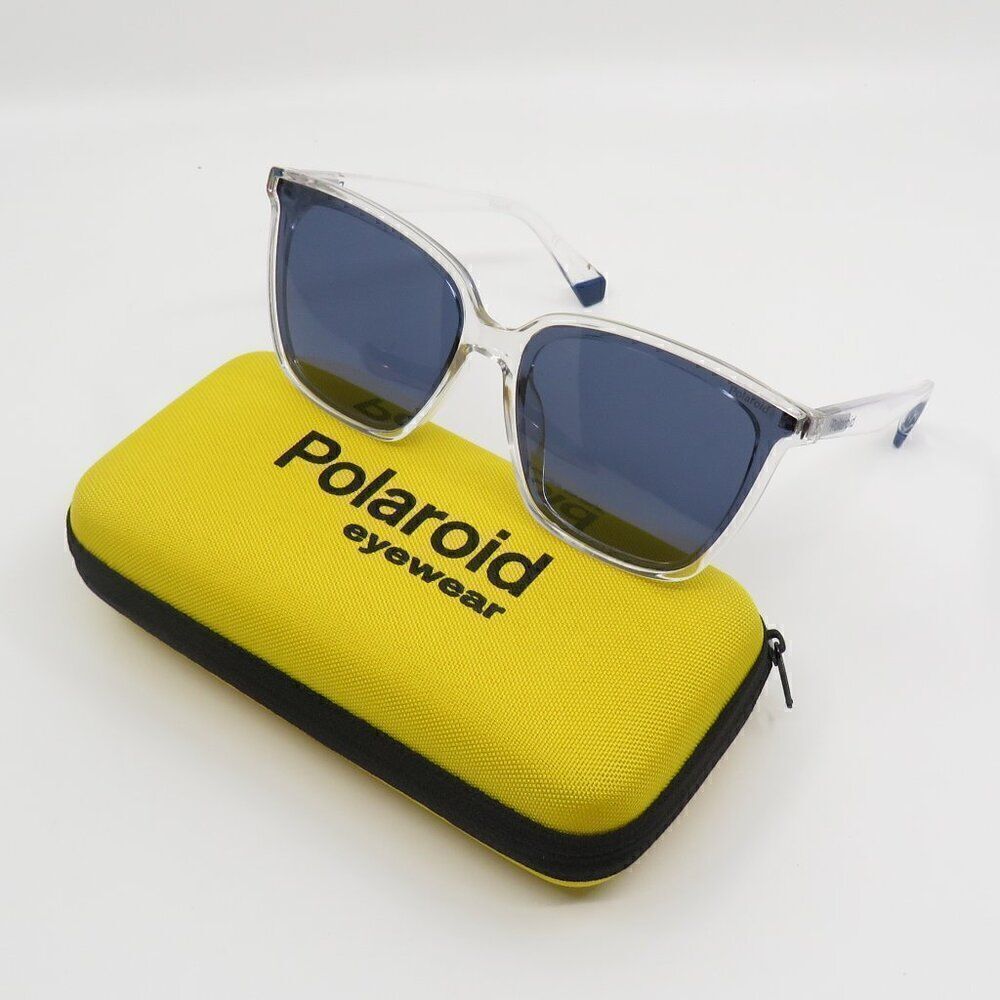 Polaroid New PLD 6163/F/S 900 Crystal/Solid Blue Sunglasses